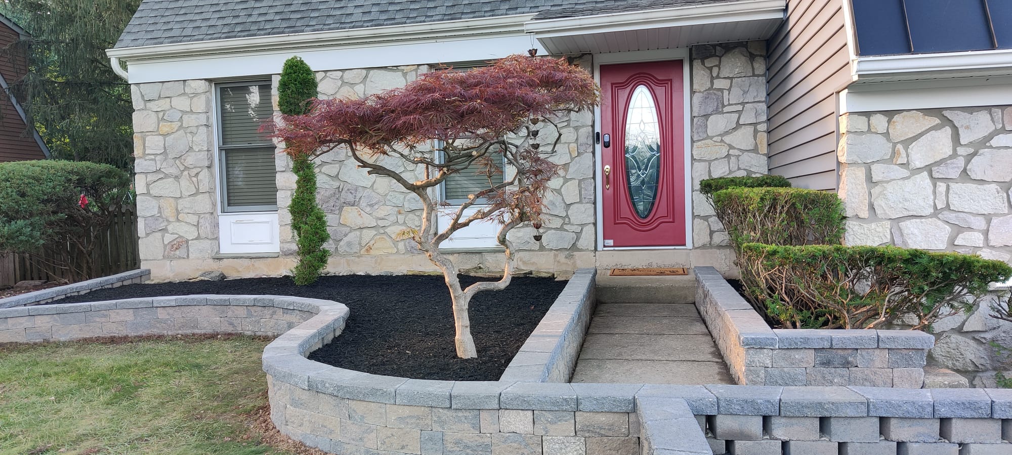 Completed landscaping project