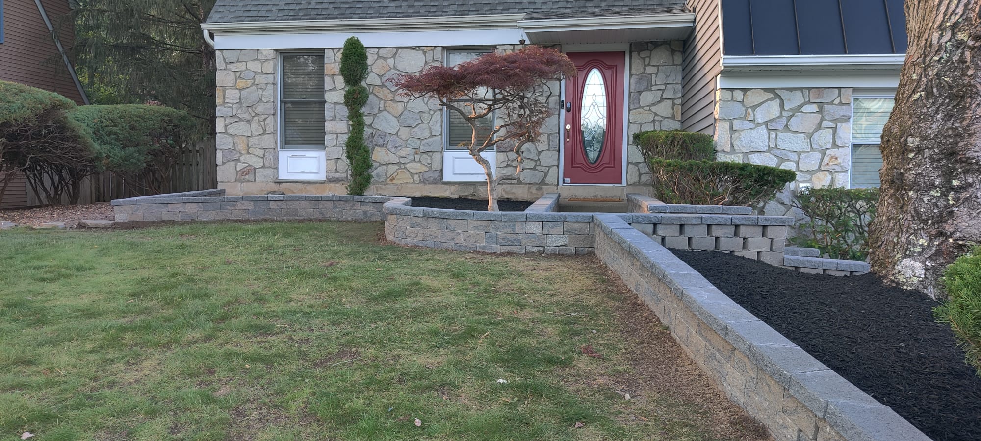 Completed landscaping result