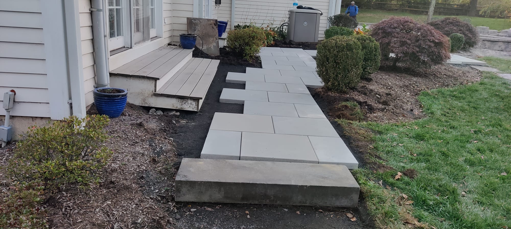 Paver walkway installation prepared by JIREH SERVICE